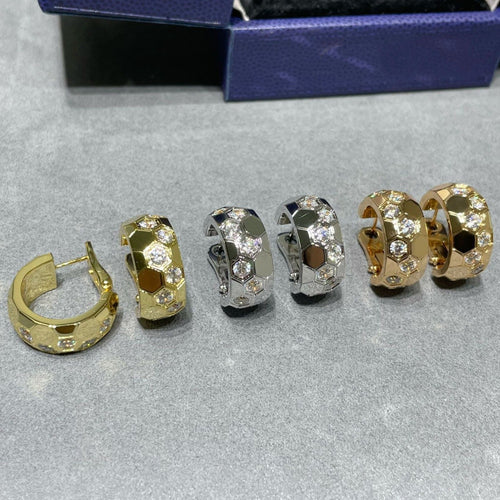 [Loran]BEE LOVE DIAMOND HOOP EARRINGS