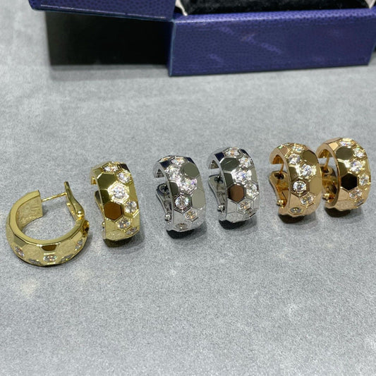 [Loran]BEE LOVE DIAMOND HOOP EARRINGS