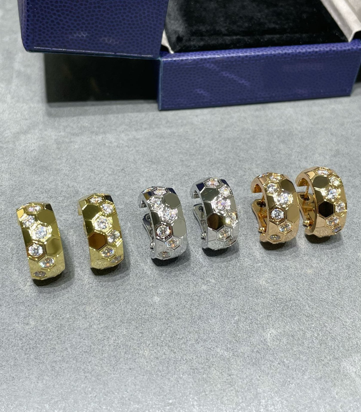 [Loran]BEE LOVE DIAMOND HOOP EARRINGS