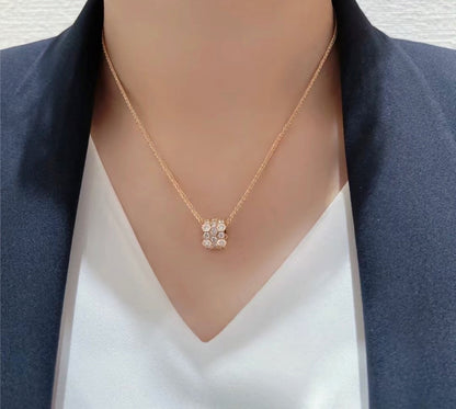 [Loran]BEE LOVE DIAMOND PAVED 3 ROW NECKLACE