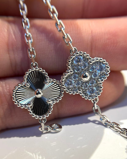 [Loran]LUCKY CLOVER 5-MOTIF BRACELET - LASER COLLECTION
