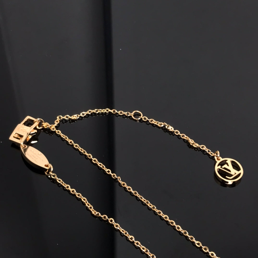 [Loran]COLOR BLOSSOM PINK MOP SUN GOLD NECKLACE