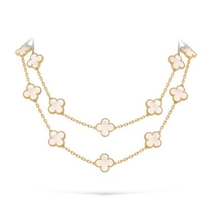 [Loran]CLASSIC 20-MOTIF LUCKY CLOVER LONG NECKLACE GOLD COLLECTION