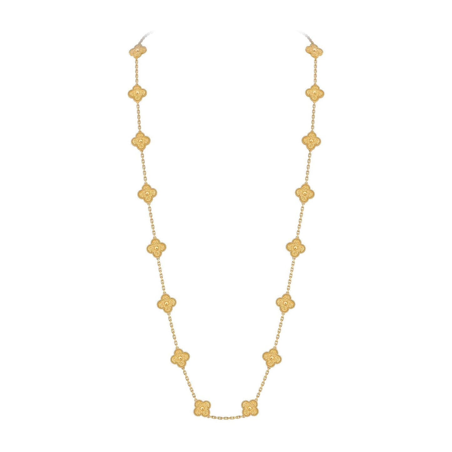 [Loran]CLASSIC 20-MOTIF LUCKY CLOVER LONG NECKLACE GOLD COLLECTION