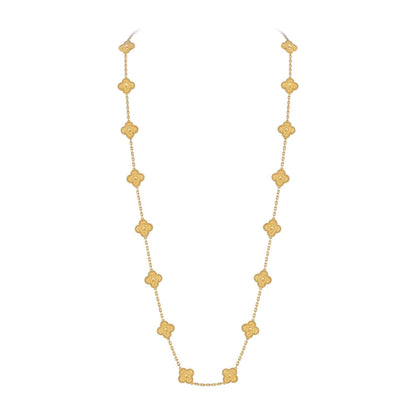 [Loran]CLASSIC 20-MOTIF LUCKY CLOVER LONG NECKLACE GOLD COLLECTION