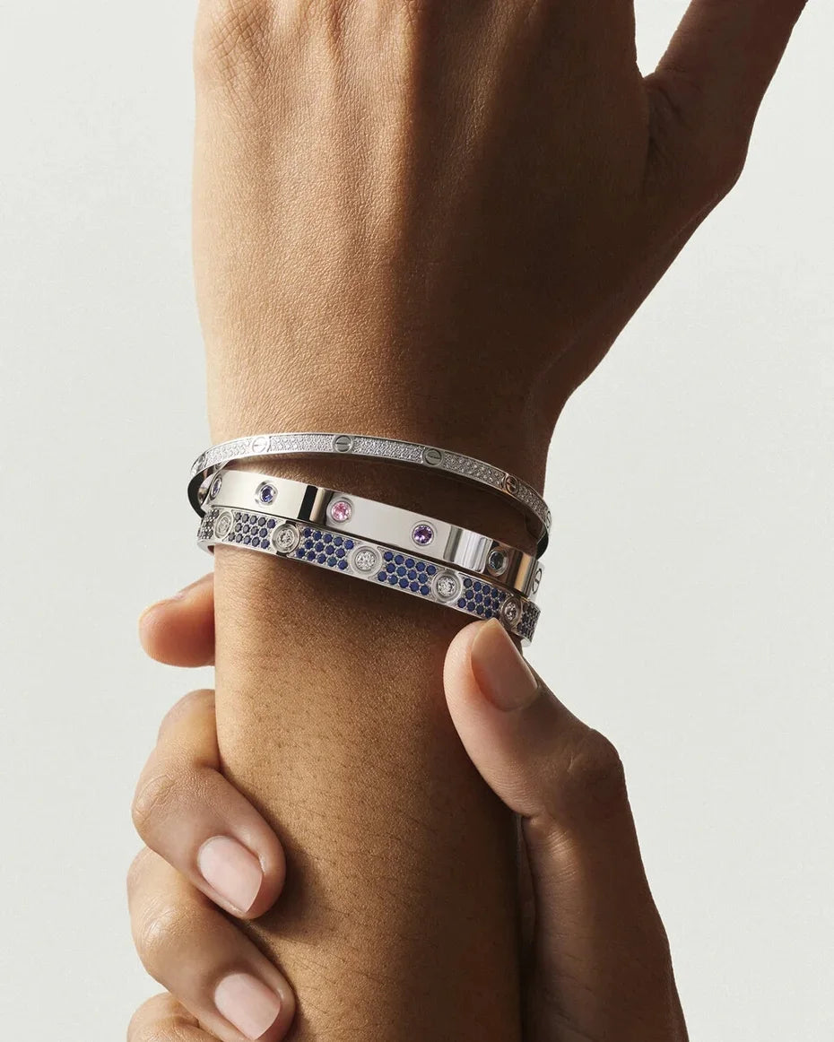 [Loran]CLASSIC 6.1MM LOVE BRACELET 10-DIAMOND FULL PAVÉ
