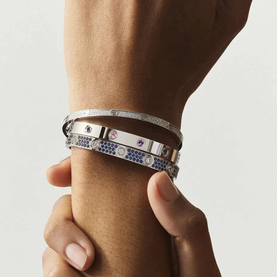 [Loran]CLASSIC 6.1MM LOVE BRACELET 10-DIAMOND MULTICOLOR