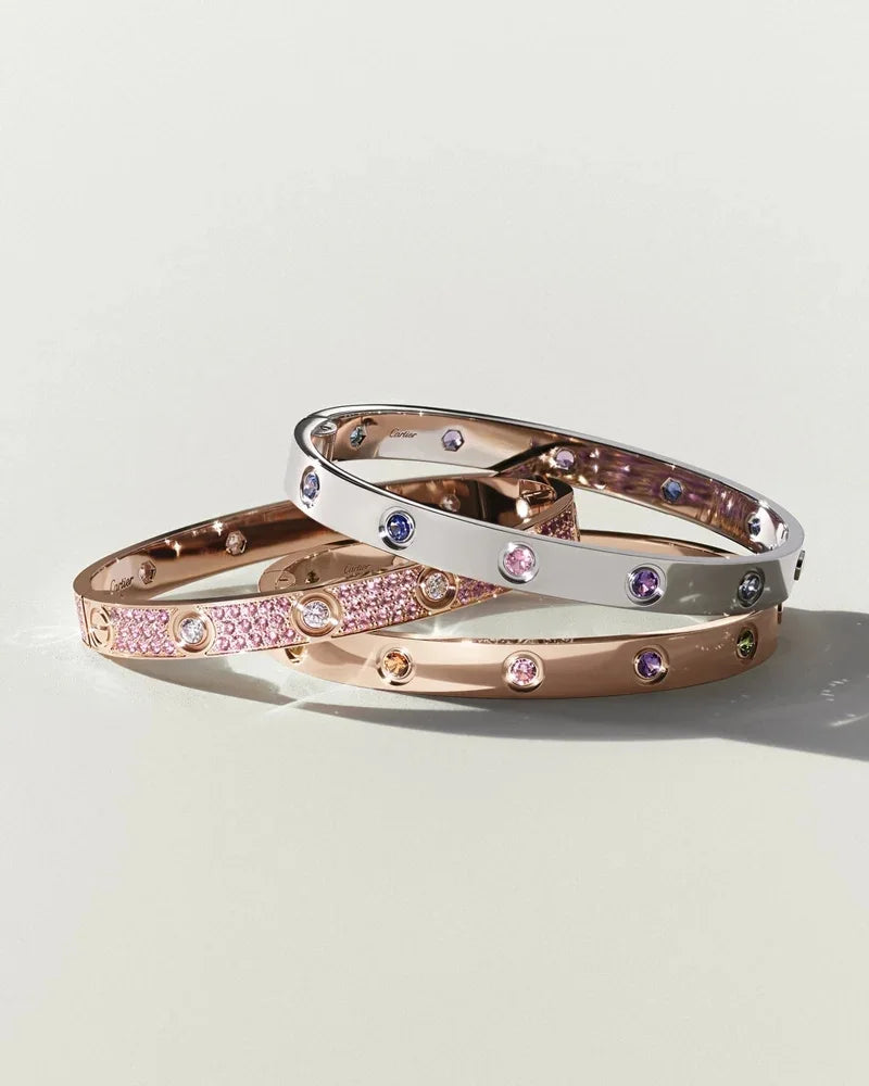 [Loran]CLASSIC 6.1MM LOVE BRACELET 10-DIAMOND FULL PAVÉ