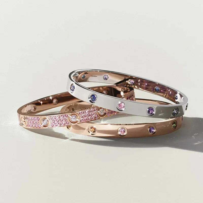 [Loran]CLASSIC 6.1MM LOVE BRACELET 10-DIAMOND MULTICOLOR
