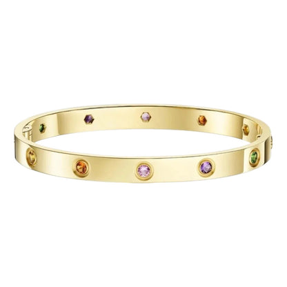 [Loran]CLASSIC 6.1MM LOVE BRACELET 10-DIAMOND MULTICOLOR