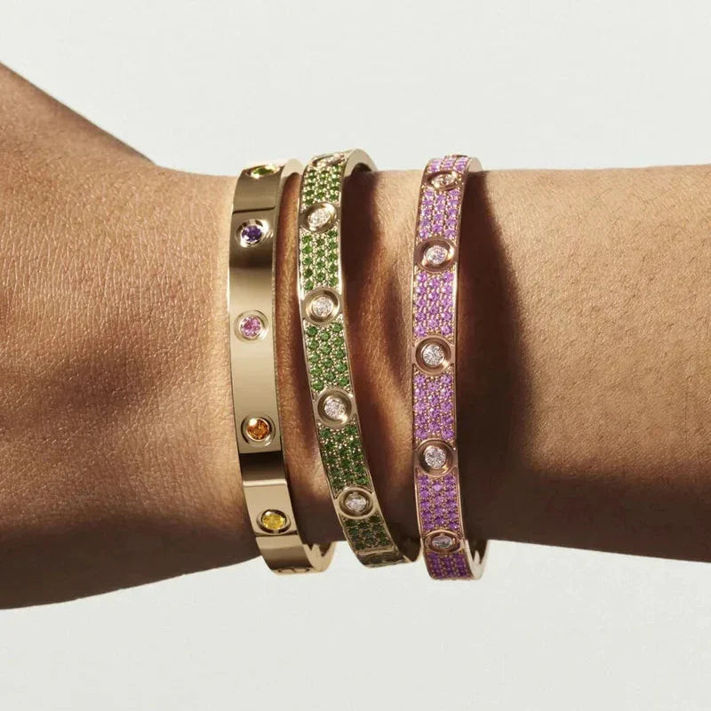 [Loran]CLASSIC 6.1MM LOVE BRACELET 10-DIAMOND MULTICOLOR