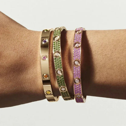 [Loran]CLASSIC 6.1MM LOVE BRACELET 10-DIAMOND MULTICOLOR