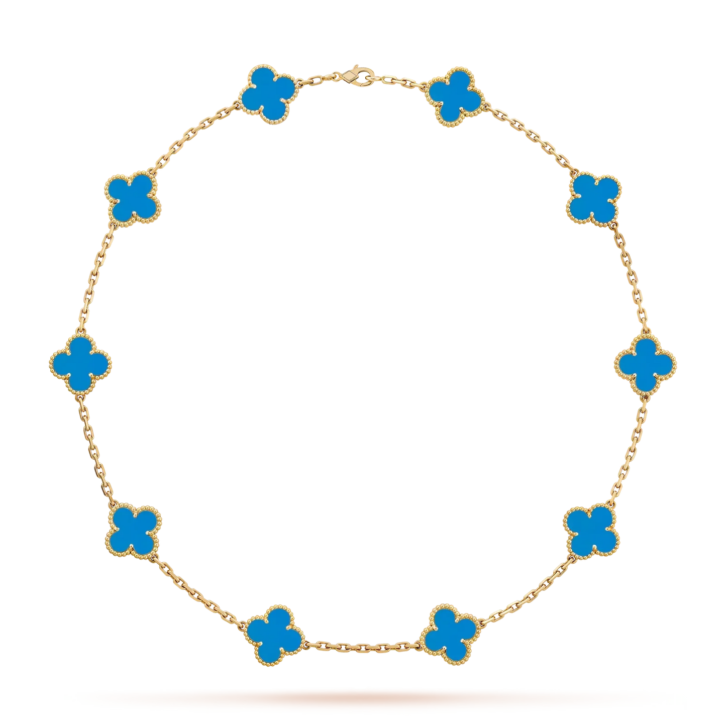 [Loran]CLASSIC LUCKY 10-MOTIF CLOVER NECKLACE GOLD COLLECTION