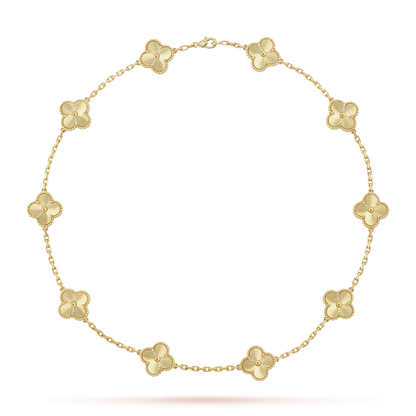 [Loran]CLASSIC LUCKY 10-MOTIF CLOVER NECKLACE GOLD COLLECTION