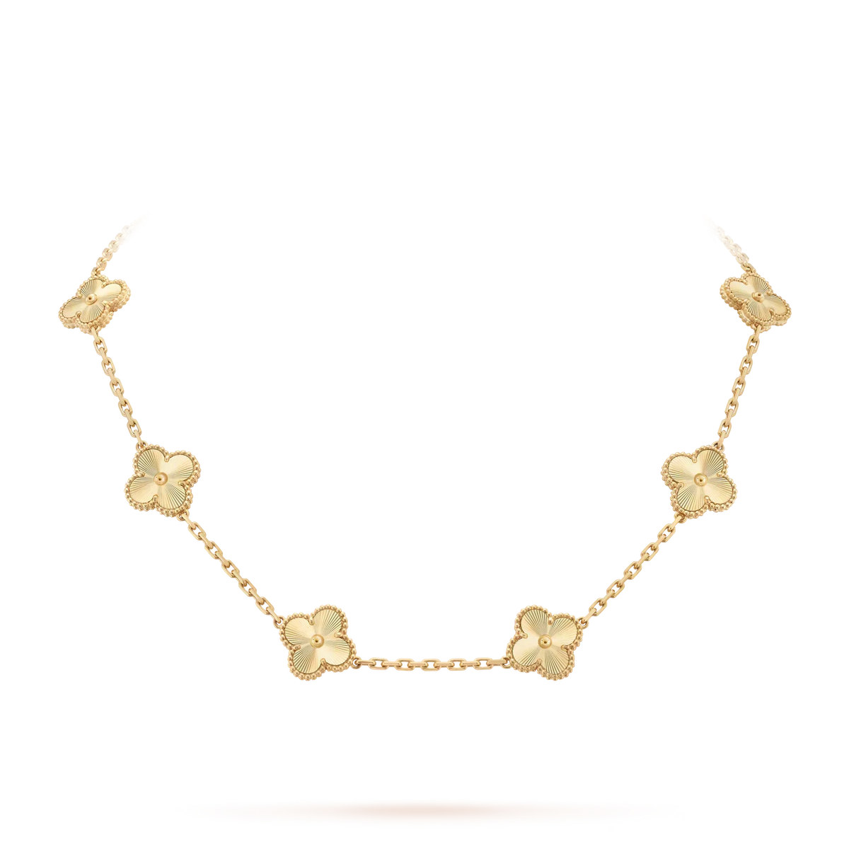 [Loran]CLASSIC LUCKY 10-MOTIF CLOVER NECKLACE GOLD COLLECTION
