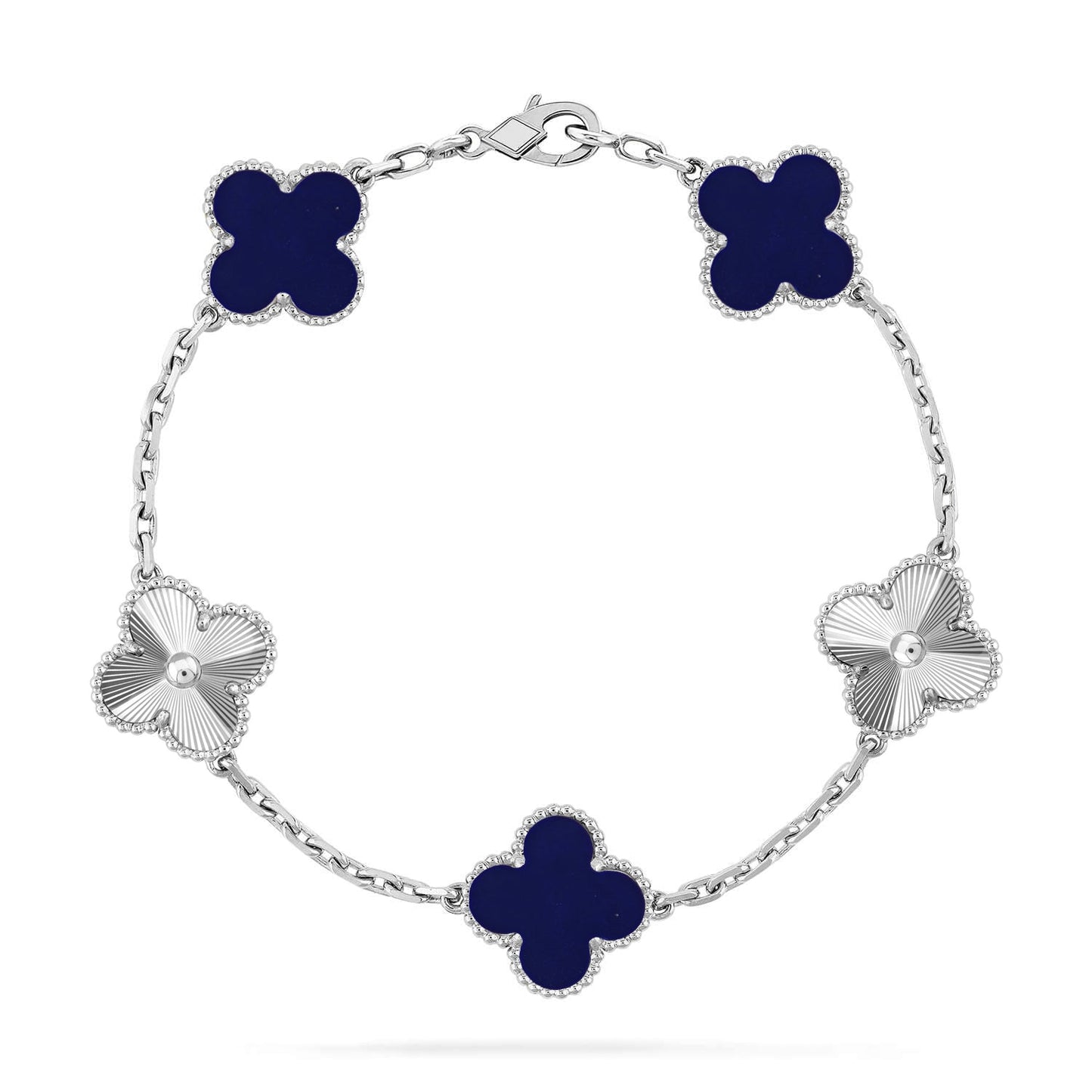 [Loran]LUCKY CLOVER 5-MOTIF BRACELET - LAPIS LAZULI COLLECTION