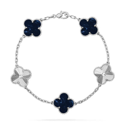 [Loran]LUCKY CLOVER 5-MOTIF BRACELET - PIETERSITE COLLECTION