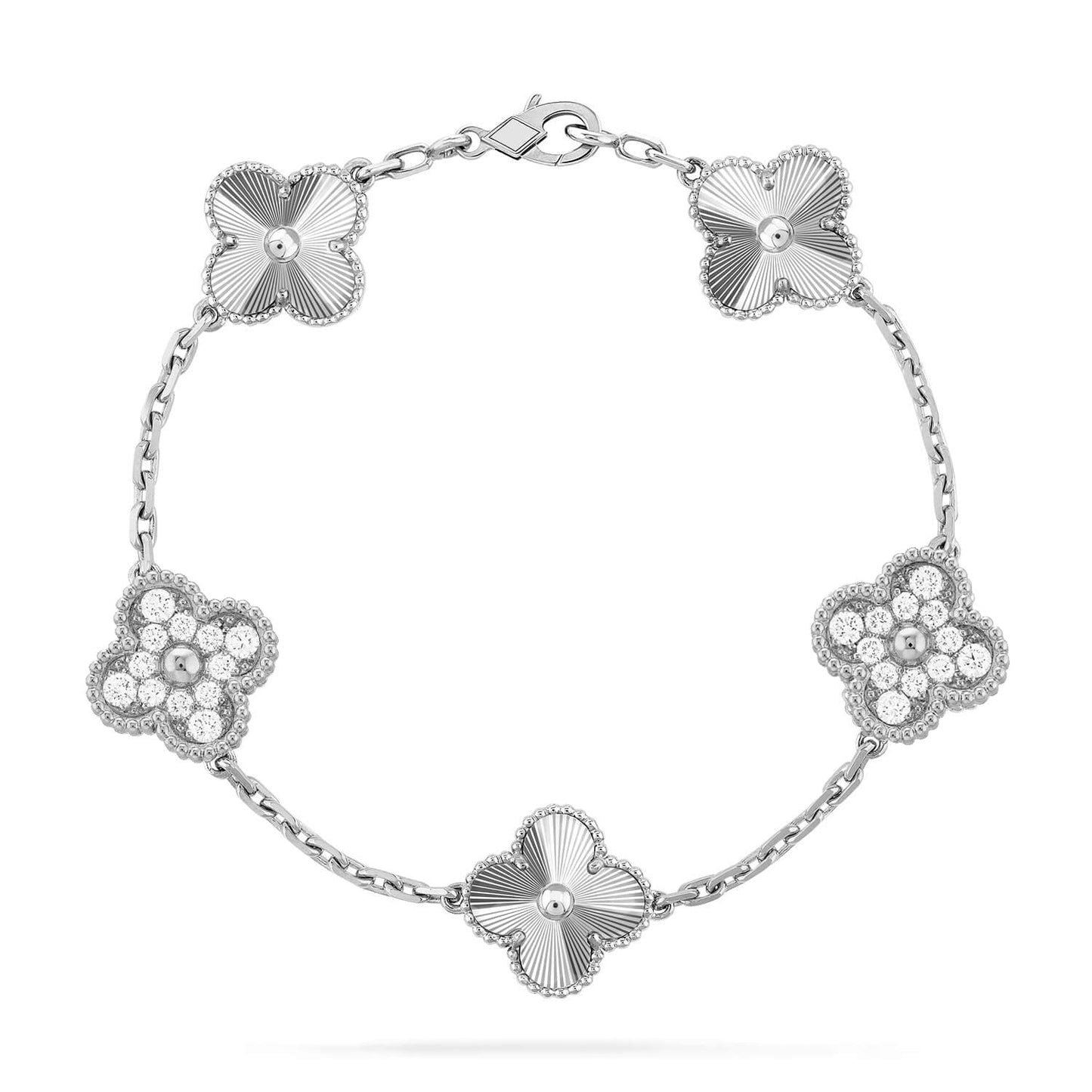 [Loran]LUCKY CLOVER 5-MOTIF BRACELET - LASER COLLECTION
