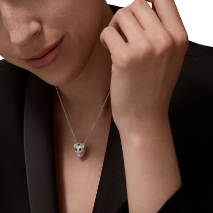[Loran]LEOPARD HEAD FULL PAVÉ DIAMOND PENDANT NECKLACE