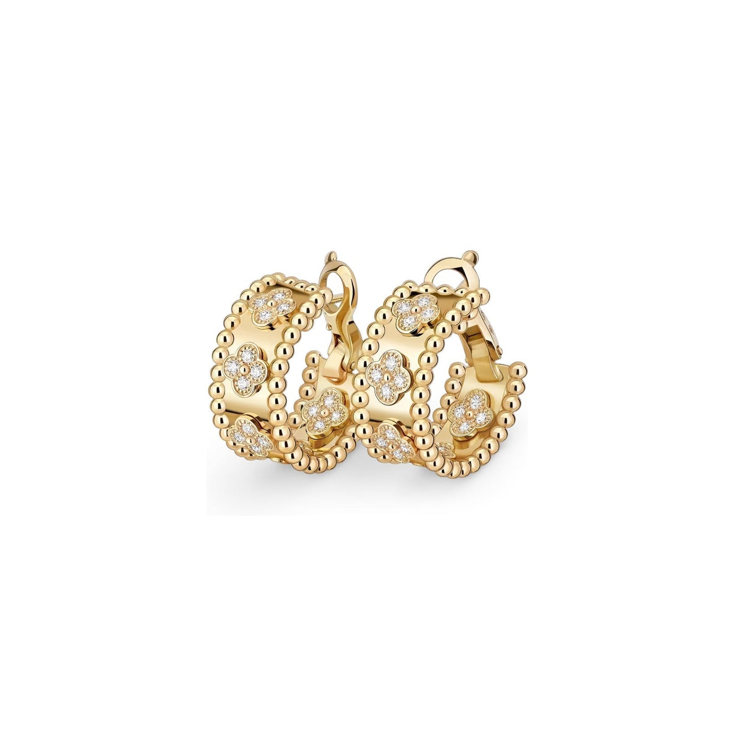 [Loran]KALEIDOSCOPE CLOVER HOOP EARRINGS