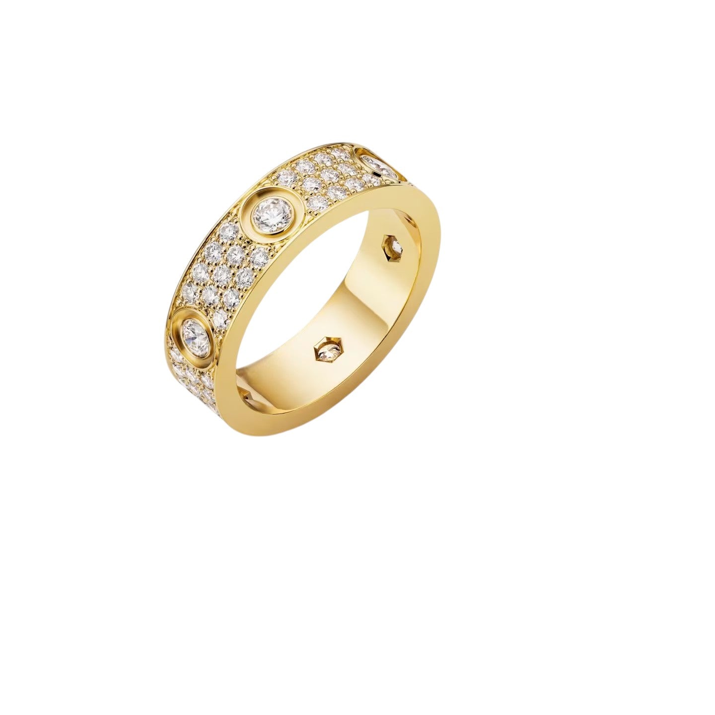[Loran]LOVE 5.5MM FULL-PAVÉ 6-DIAMOND RING
