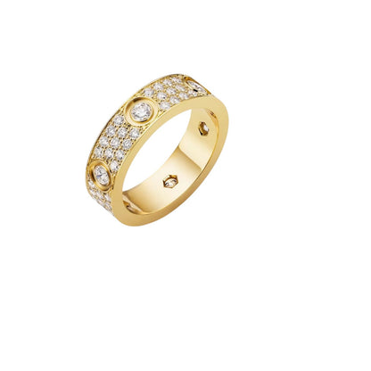 [Loran]LOVE 5.5MM FULL-PAVÉ 6-DIAMOND RING