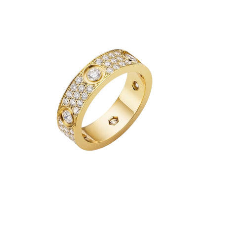 [Loran]LOVE 5.5MM FULL-PAVÉ 6-DIAMOND RING