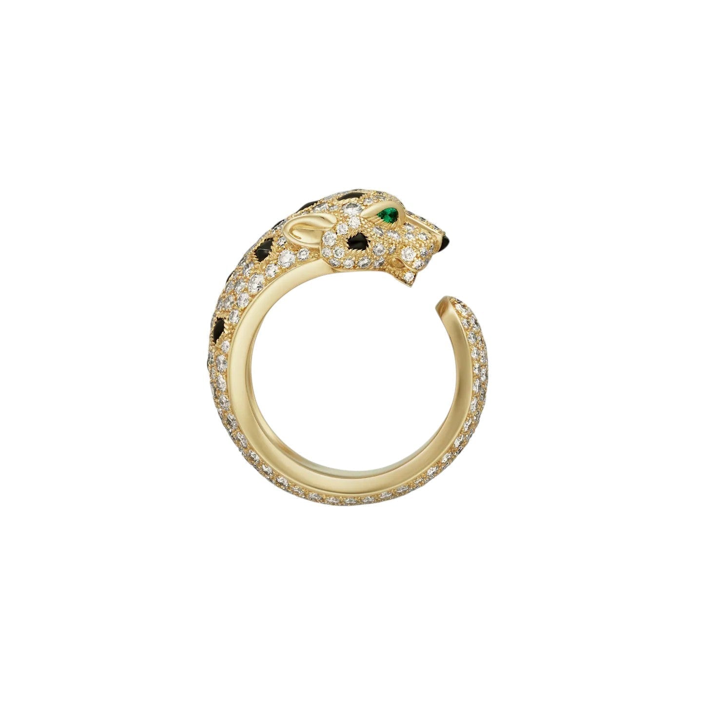 [Loran]PANTHÈRE DE DIAMOND HALF-PAVÉ MEDIUM RING