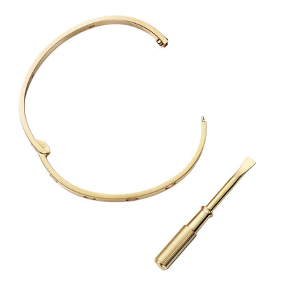 [Loran]CLASSIC 6.1MM LOVE SINGLE-SCREW CLOSURE BANGLE - 4-DIAMOND