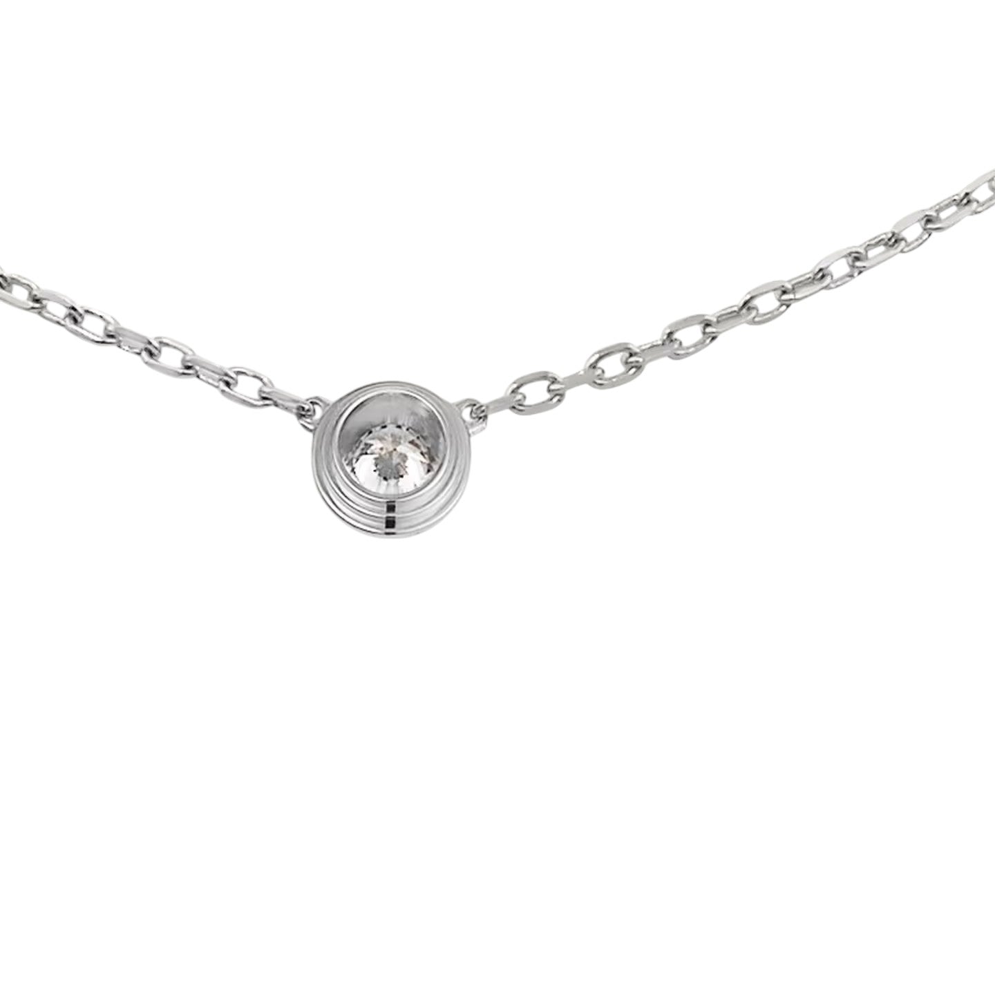 [Loran]LOVE SCREW PENDANT SINGLE DIAMOND NECKLACE