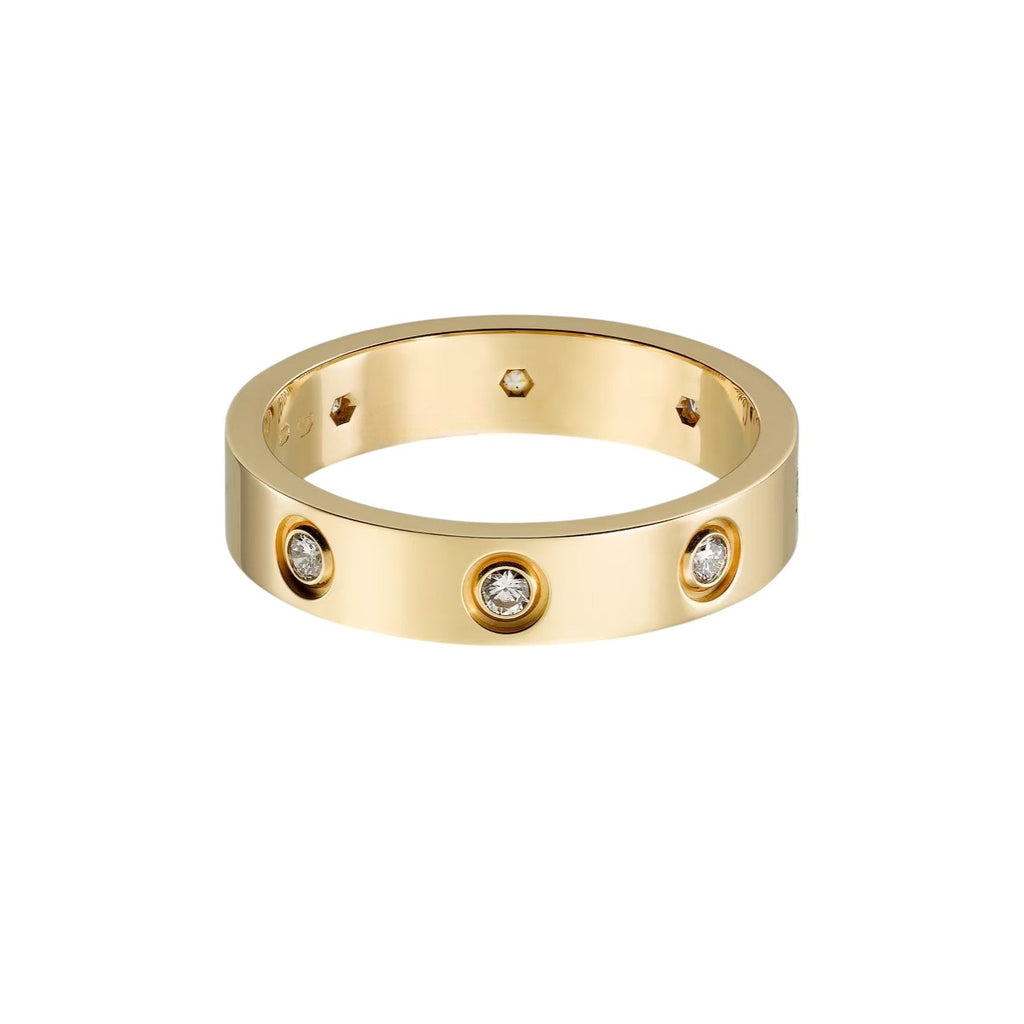 [Loran]LOVE 4MM 8 DIAMONDS RING