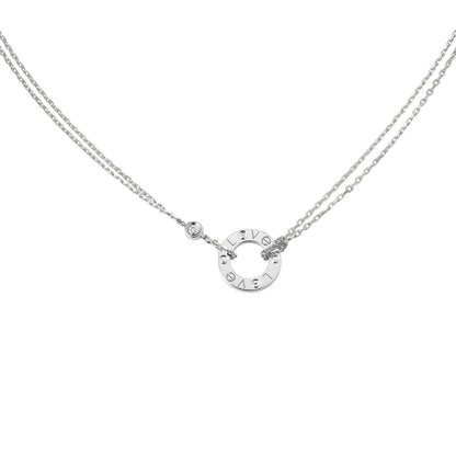 [Loran]LOVE CIRCULAR PENDANT 2-DIAMOND NECKLACE