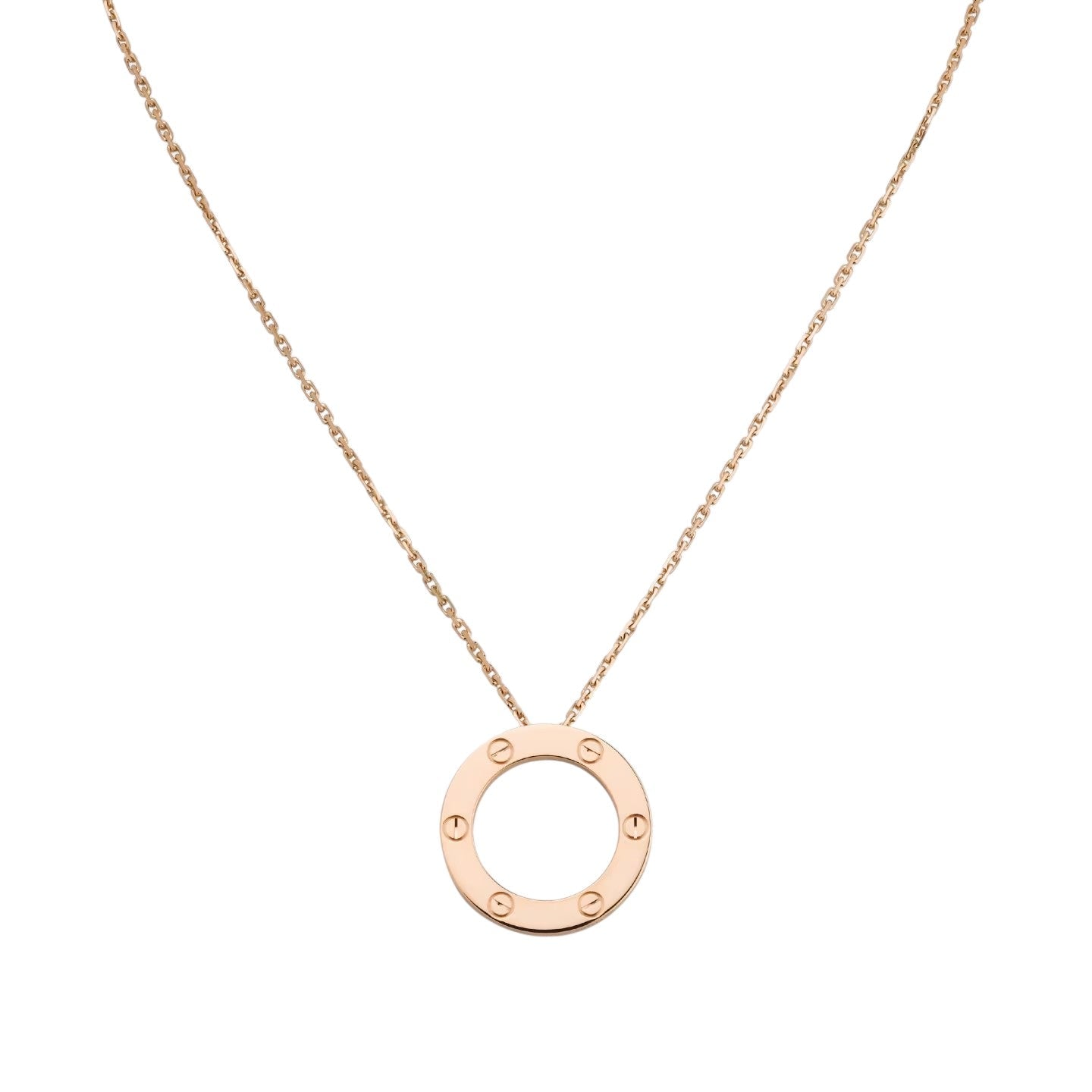 [Loran]LOVE LARGE CIRCULAR PENDANT NECKLACE