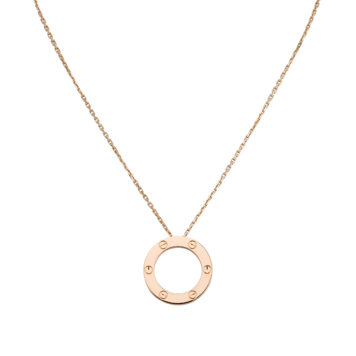 [Loran]LOVE LARGE CIRCULAR PENDANT NECKLACE