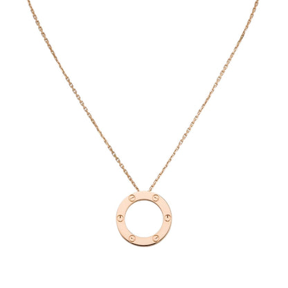 [Loran]LOVE LARGE CIRCULAR PENDANT NECKLACE