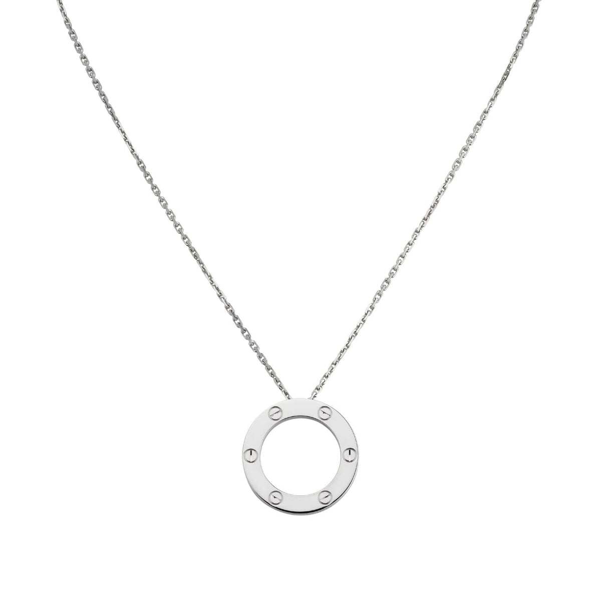 [Loran]LOVE LARGE CIRCULAR PENDANT NECKLACE