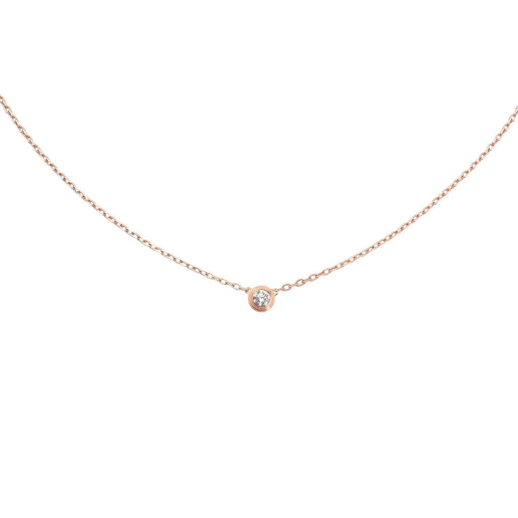 [Loran]LOVE SCREW PENDANT SINGLE DIAMOND NECKLACE