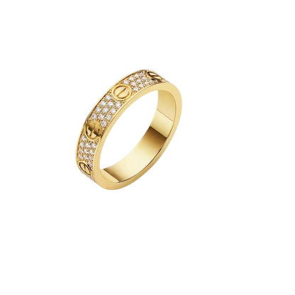 [Loran]LOVE 4MM PAVÉ DIAMOND RING