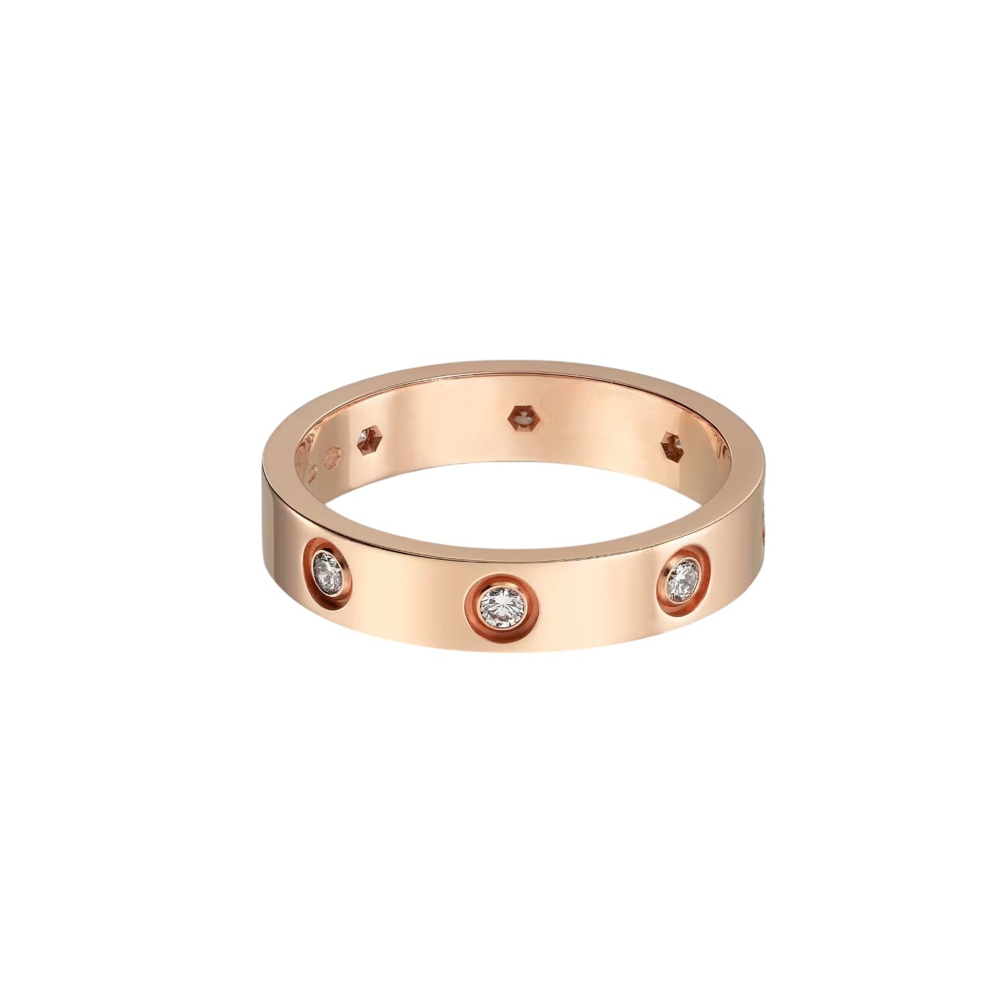 [Loran]LOVE 4MM 8 DIAMONDS RING