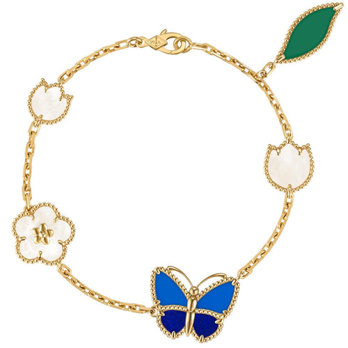 [Loran]SPRING ENCHANTMENT BUTTERFLY & FLORAL CHARM BRACELET