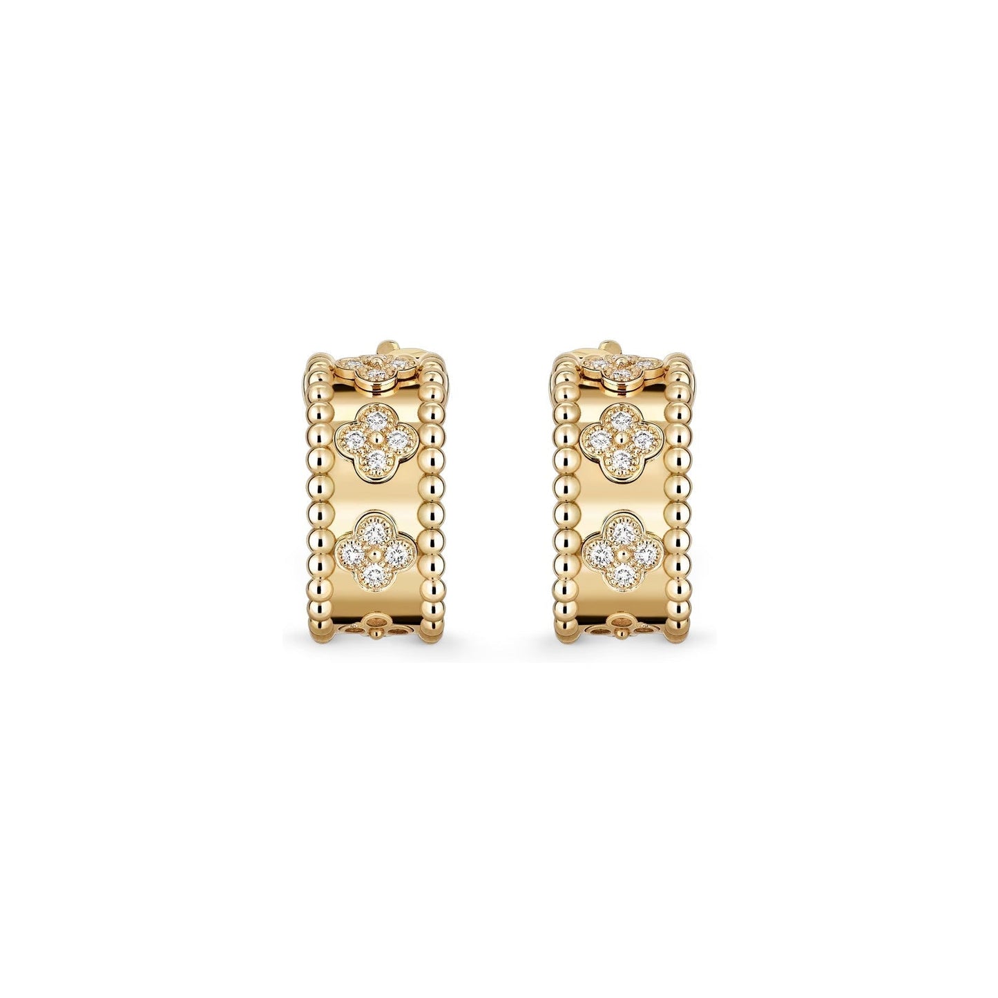[Loran]KALEIDOSCOPE CLOVER HOOP EARRINGS