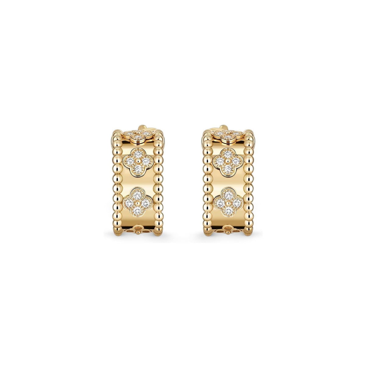[Loran]KALEIDOSCOPE CLOVER HOOP EARRINGS