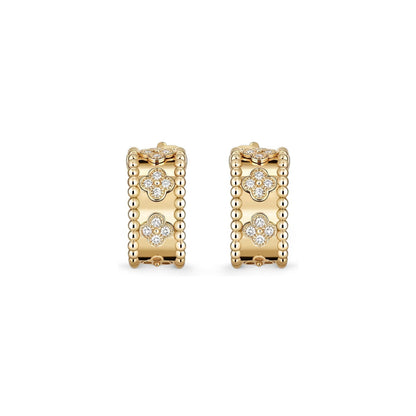 [Loran]KALEIDOSCOPE CLOVER HOOP EARRINGS
