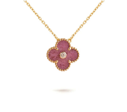 [Loran]LIMITED EDITION CHRISTMAS CLOVER FLOWER NECKLACE - 15MM ANNUAL COLLECTIBLE PENDANT
