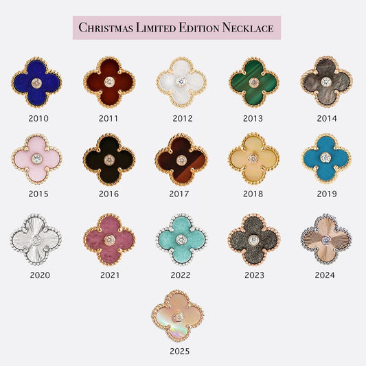 [Loran]LIMITED EDITION CHRISTMAS CLOVER FLOWER NECKLACE - 15MM ANNUAL COLLECTIBLE PENDANT