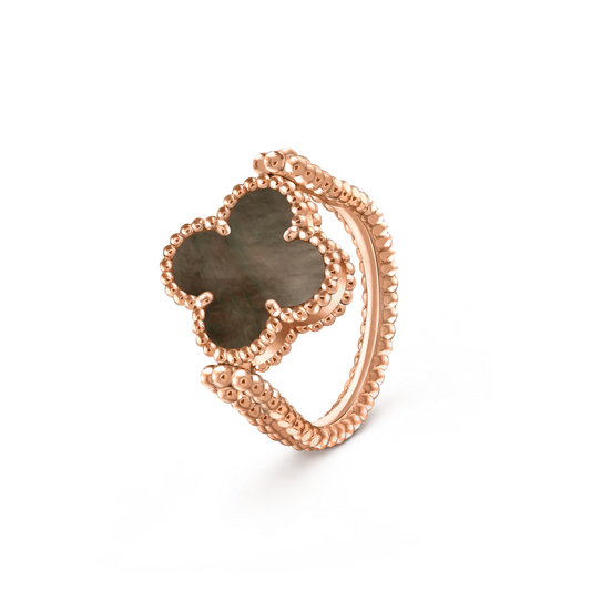 [Loran]LUCKY CLOVER ROSE GOLD REVERSIBLE RING