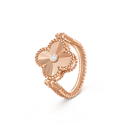[Loran]LUCKY CLOVER ROSE GOLD REVERSIBLE RING
