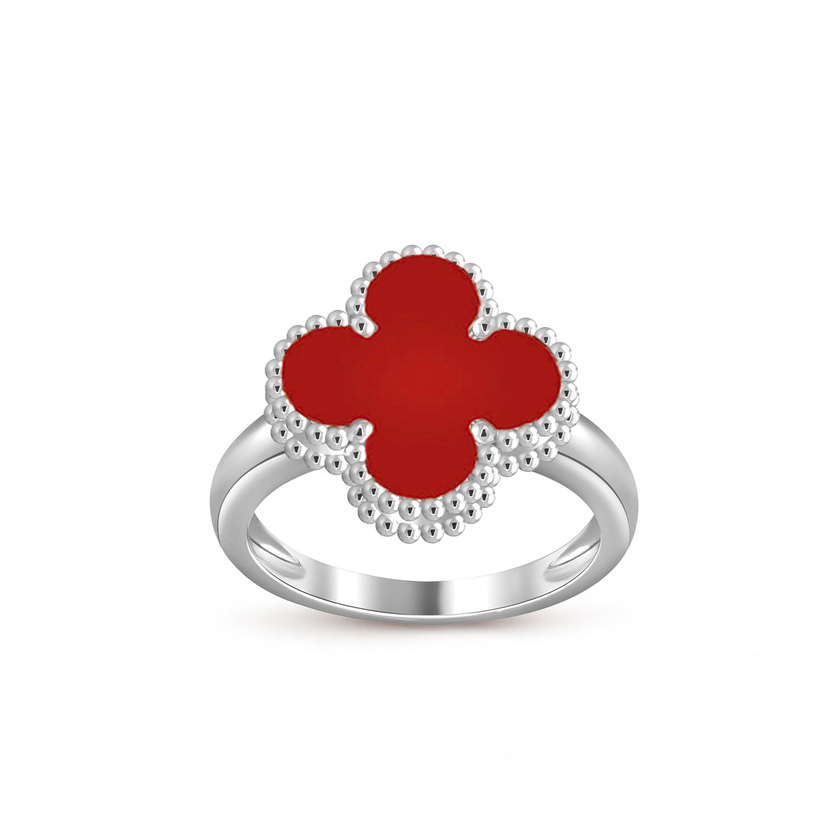 [Loran]LUCKY CLOVER VINTAGE WHITE GOLD RING COLLECTION