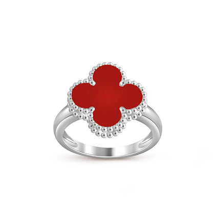 [Loran]LUCKY CLOVER VINTAGE WHITE GOLD RING COLLECTION