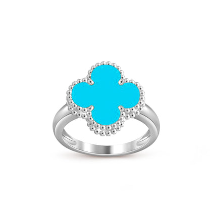[Loran]LUCKY CLOVER VINTAGE WHITE GOLD RING COLLECTION